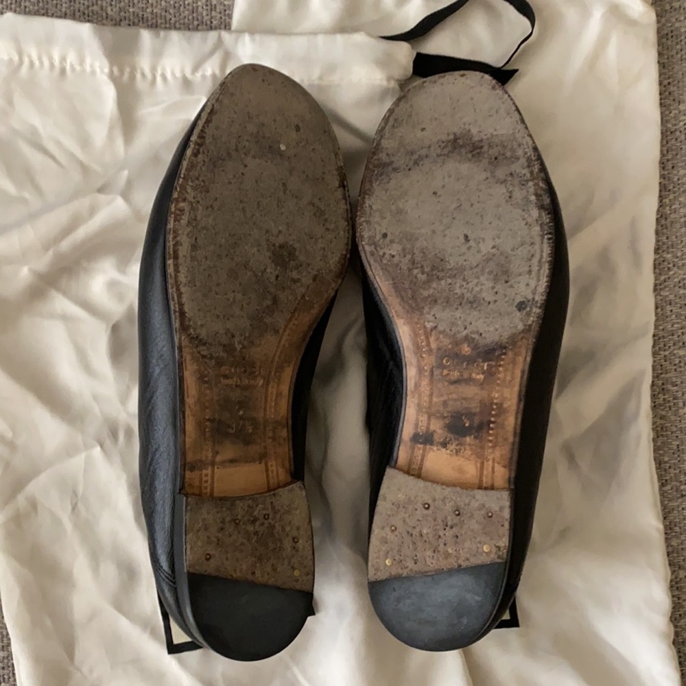 Gucci Black Leather Horsebit Loafers - Picture 2 of 5